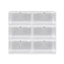 6Pcs Sneaker Display Shoe Storage Box Plastic Stackable
