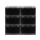 6Pcs Sneaker Display Shoe Storage Box Plastic Stackable