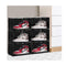 6Pcs Sneaker Display Shoe Storage Box Plastic Stackable