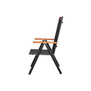 6 Pcs Textilene Black Folding Garden Chairs