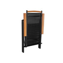 6 Pcs Textilene Black Folding Garden Chairs