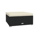 6 Piece Garden Lounge Set Poly Rattan Black With Cushions