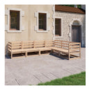 6 Piece Garden Lounge Set Solid Pinewood