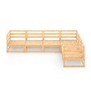 6 Piece Garden Lounge Set Solid Pinewood