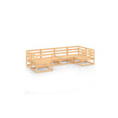 6 Piece Garden Lounge Set Solid Pinewood 70 X 70 X 67 Cm