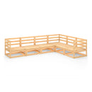 6 Piece Garden Lounge Set Solid Pinewood