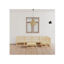 6 Piece Garden Lounge Set Solid Wood Pine