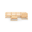 6 Piece Garden Lounge Set Solid Wood Pine
