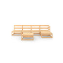 Solid Wood Pine 6 Piece Garden Lounge Set