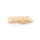 Solid Wood Pine 6 Piece Garden Lounge Set