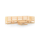 6 Piece Wood Pine Solid Garden Lounge Set