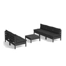 6 Piece Garden Lounge Set With Anthracite Cushions Pinewood