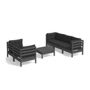 6 Piece Garden Lounge Set  Pinewood With Anthracite Cushions
