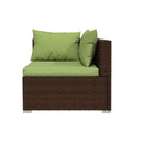 6 Piece Garden Lounge Set With Cushions Brown Poly Rattan