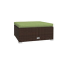6 Piece Garden Lounge Set With Cushions Brown Poly Rattan