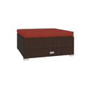 6 Piece Garden Lounge Set With Cushions Brown Poly Rattan