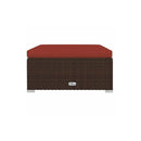 6 Piece Garden Lounge Set With Cushions Brown Poly Rattan