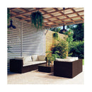 Garden Lounge Set With Cushions 6 Piece Poly Rattan Brown