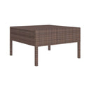 6 Piece  Garden Lounge Set Poly Rattan Brown With Cushions