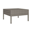 6 Piece Garden Poly Rattan Grey Lounge Set With Cushions