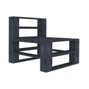 6 Piece Garden Pallet Wood Grey Lounge Set