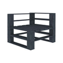 6 Piece Garden Pallet Wood Grey Lounge Set