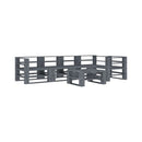 6 Piece Garden Pallet Wood Grey Lounge Set