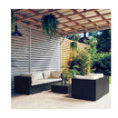 6 Piece Garden Sofa Set With Cushions Poly Rattan Black
