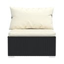 6 Piece Garden Sofa Set With Cushions Poly Rattan Black