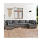 6 Piece Living Room Lounge Poly Rattan Grey