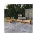 6 Piece Solid Pinewood Garden Lounge Set