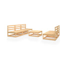 6 Piece Solid Pinewood Garden Lounge Set