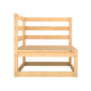 6 Piece Wood Pine Solid Garden Lounge Set