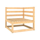6 Piece Wood Pine Solid Garden Lounge Set