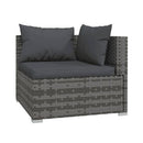 6 Pieces Outdoor Lounge With Cushions Poly Rattan