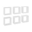 6 Wall Cube Shelves White 26 X 15 X 26 Cm