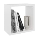 6 Wall Cube Shelves White 26 X 15 X 26 Cm