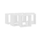 6 Wall Cube Shelves White 26 X 15 X 26 Cm