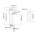 Polly Waterfall Square Chrome Tall Basin Mixer Tap