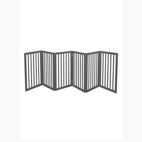 6 Panels Wooden Pet Fence Safety Stair Barrier Security Door