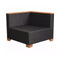 Garden Sofa Set Poly Rattan Wpc Top Black