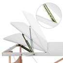 Portable Wooden 3 Fold Massage Table Chair Bed 70cm