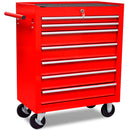 7-Drawer Workshop Tool Trolley - Red