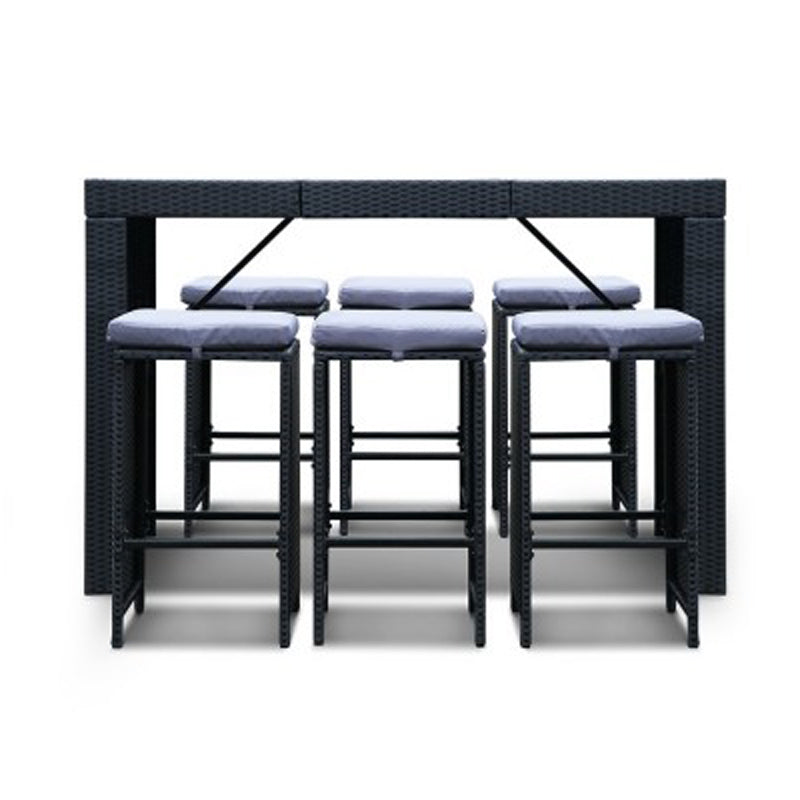 7-Piece Outdoor Bar Table and Stools Set