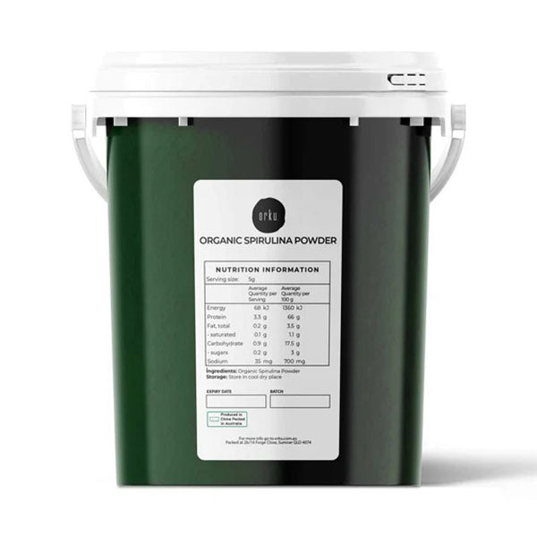 700G Organic Spirulina Powder Tub Bucket Supplement
