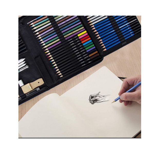 72Pcs Professional Artist Kit Pencils And Sketch Charcoal Art Tools