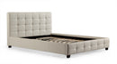 Queen PU Leather Deluxe Bed Frame White