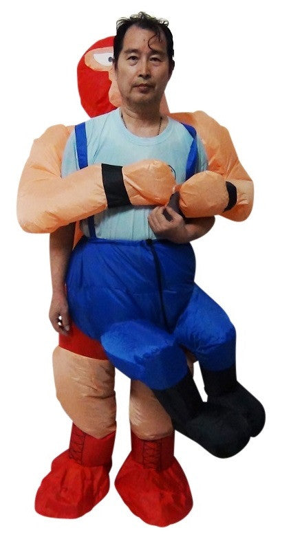 Fan Operated Costume - Wrestler Fancy Dress Inflatable Suit