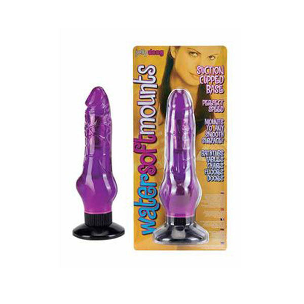 7 Inches Watersoft Mounts Jelly Dong Purple Vibrator