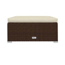 7 Pcs Garden Lounge With Cushions Poly Rattan Brown
